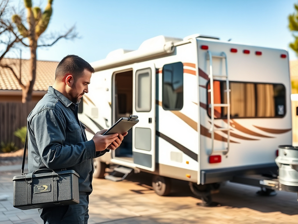 Mobile RV technician at work in Phoenix
